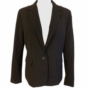 New York & Company Single Button Blazer Black 12